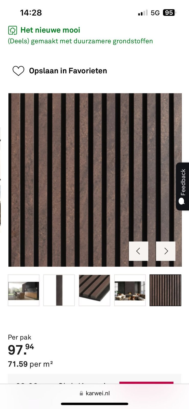 Mooie bruin houten panelen, Doe-het-zelf en Verbouw, Ophalen of Verzenden