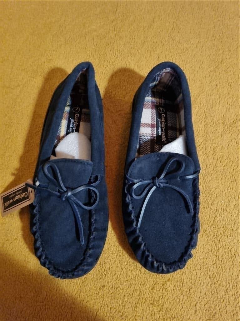 Foto 4 van Cushion-Walk flexible comfort Suede Moccasin slippers blauw