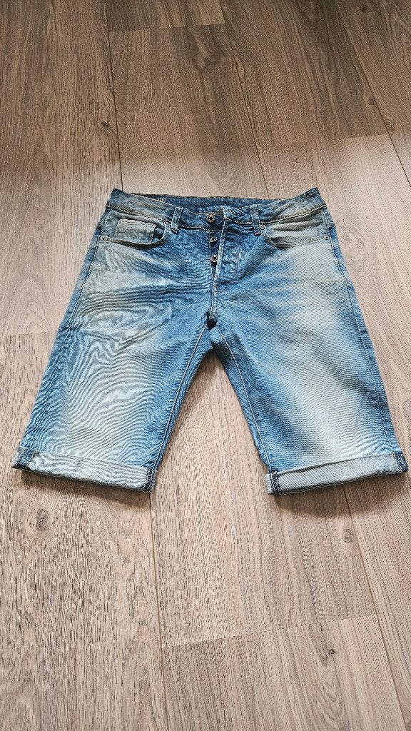 Korte spijkerbroek G-star, Kleding | Heren, Spijkerbroeken en Jeans, G-Star Raw, Blauw, Overige jeansmaten, Ophalen of Verzenden