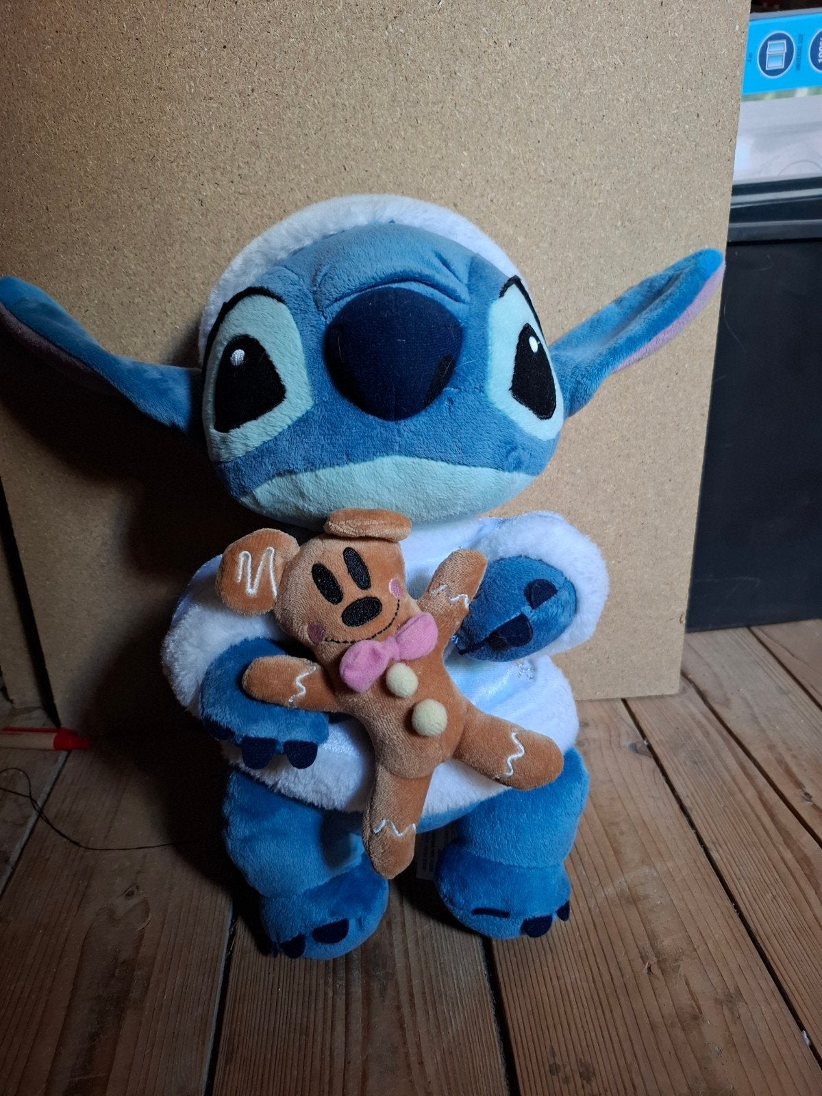 Kerst Stitch Knuffel met Gingerbread Man - Disneyland Parijs, Disney, Disney, Overige typen, Blauw