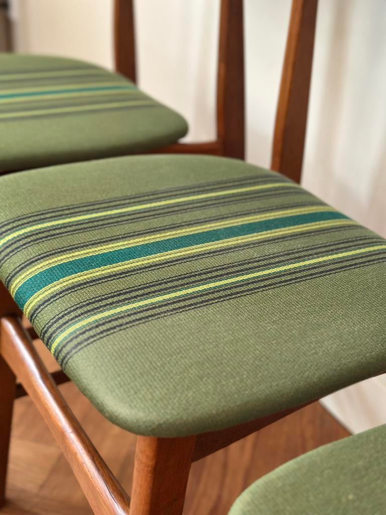 Set 6 vintae stoelen Farstrup Deens design jaren 50/6070, Huis en Inrichting, Stoelen, Ophalen, Gebruikt, Overige kleuren, Stof