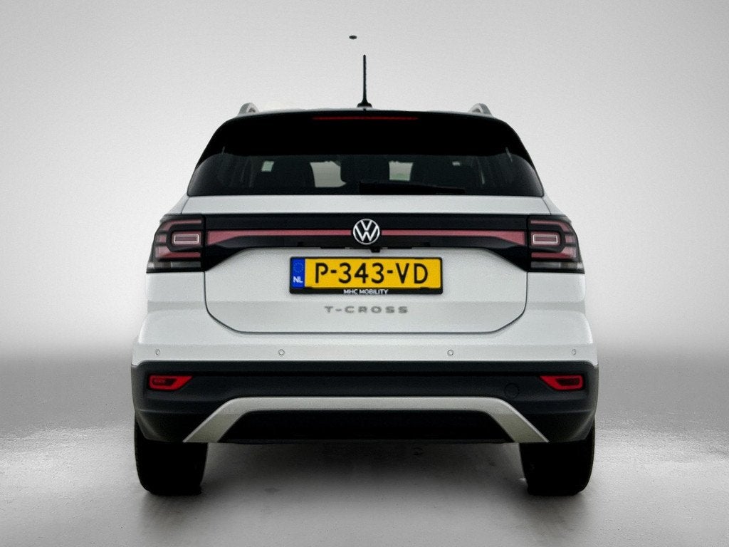 Volkswagen T-Cross 1.0 TSI Style | Navi | Camera | Clima |, Auto's, Volkswagen, T-Cross, Gebruikt, Leder en Stof, Wit