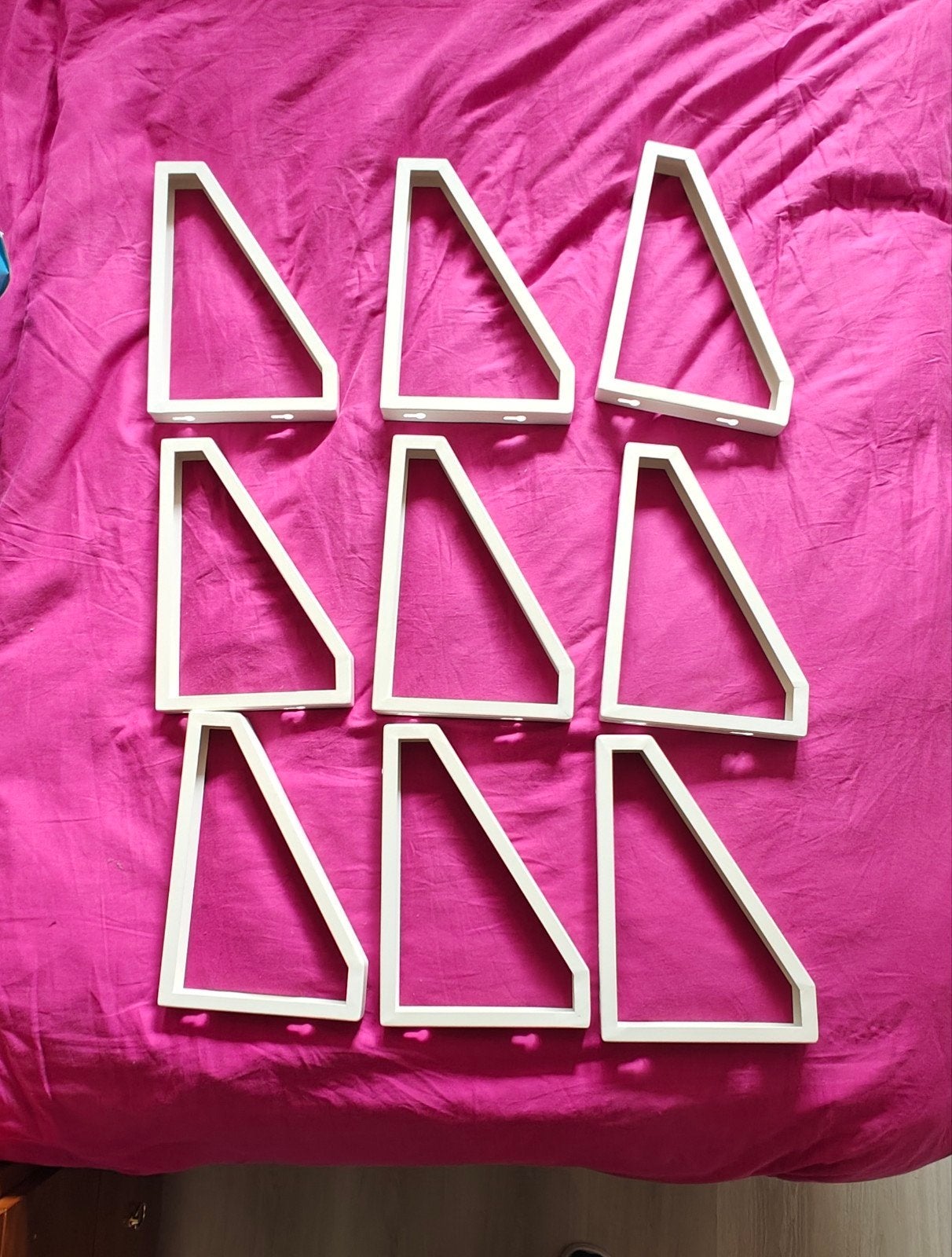 9 IKEA Ekby Lerberg witte metalen plankdragers, Ophalen of Verzenden, Gebruikt