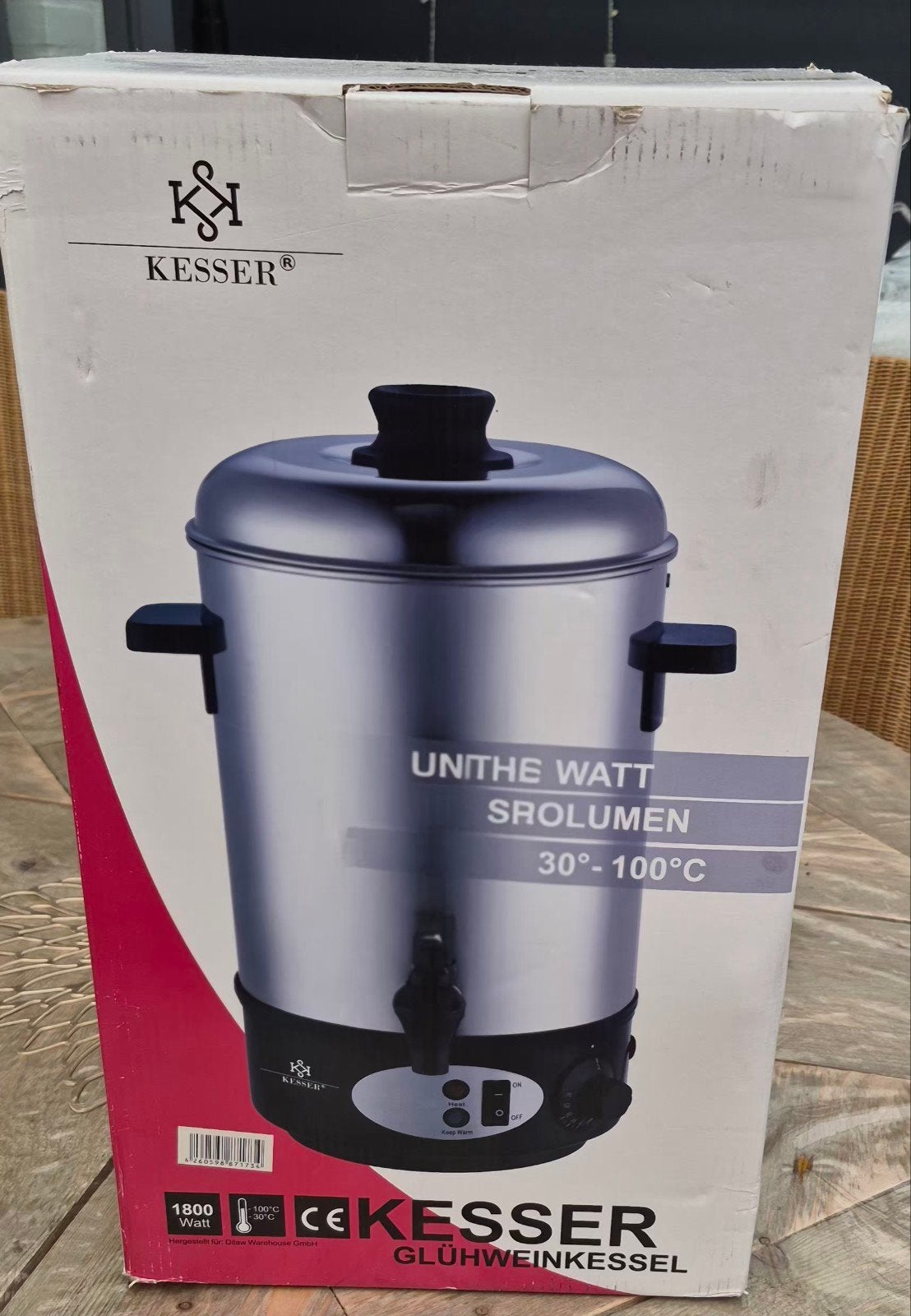 Heetwaterdispenser/kookketel, Ophalen, Nieuw, Rvs