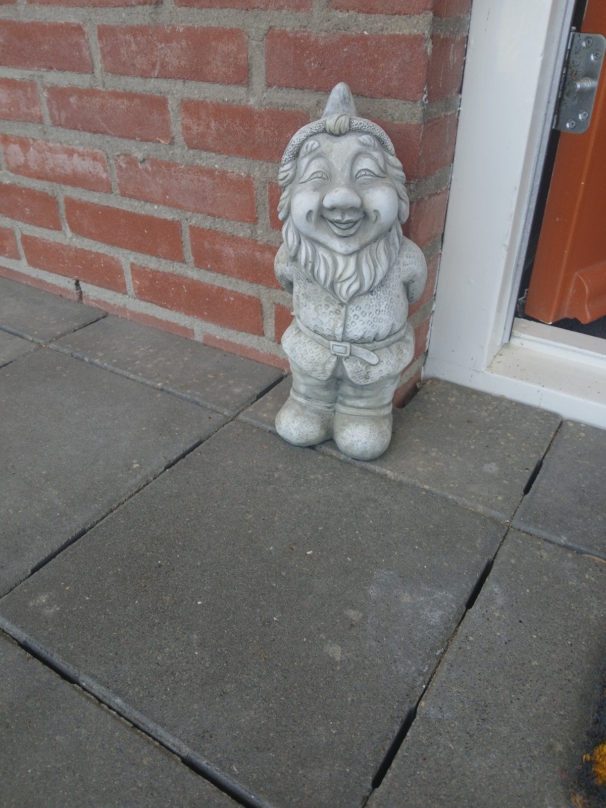 Tuinkabouter van beton - Decoratie voor Buiten, Gebruikt, Overige stijlen, Ophalen of Verzenden, Grijs