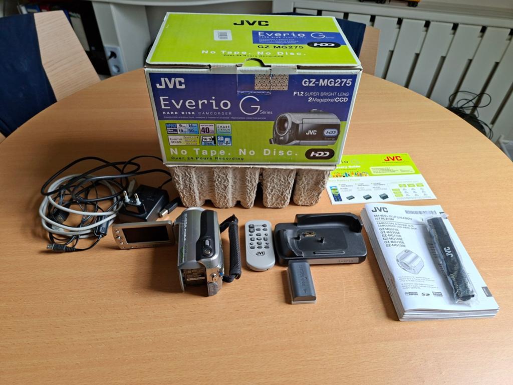JVC Everio GZ-MG275 HDD Camcorder - Compleet met doos, Ophalen, Harde schijf, JVC, 20x of meer