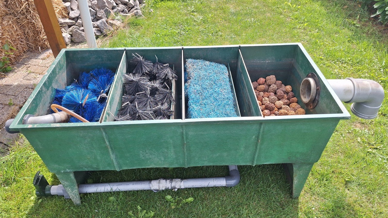 Vierkamer vijverfilter, Tuin en Terras, Vijver-toebehoren, Ophalen, Gebruikt, Vijverfilter