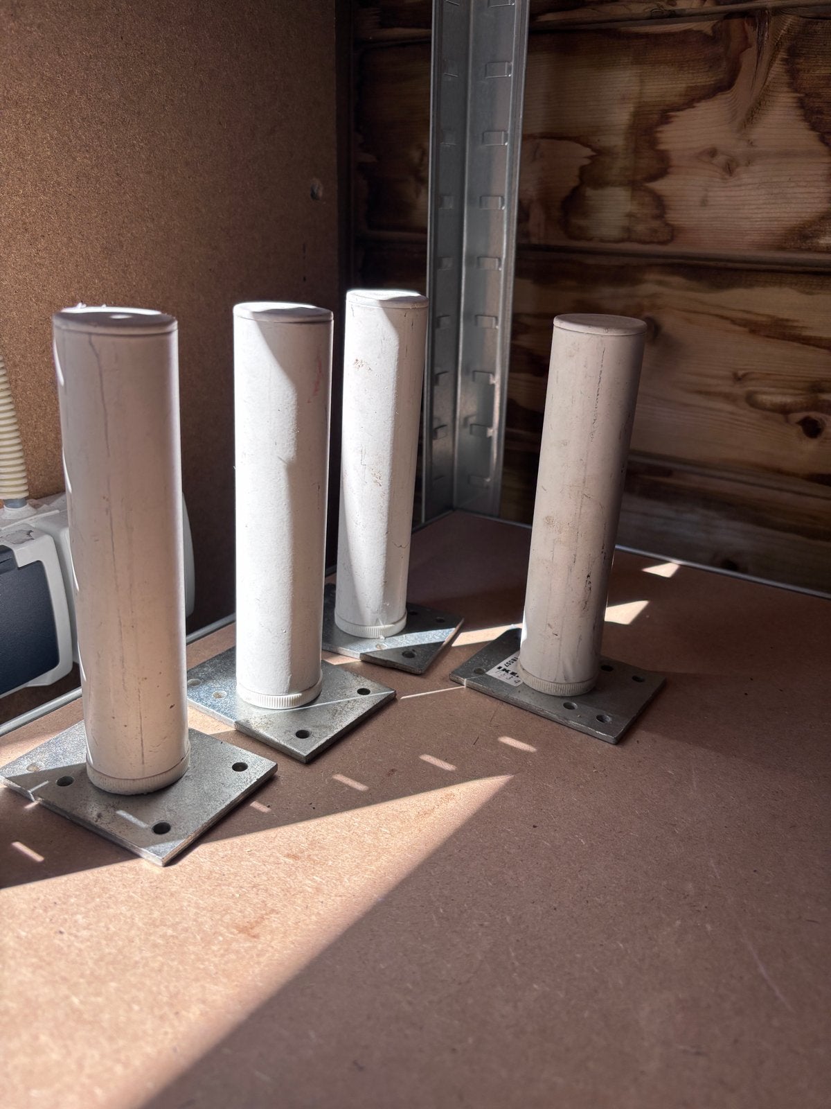 4x IKEA 16 cm hoog afneembaar witte poot, Ophalen of Verzenden, Gebruikt