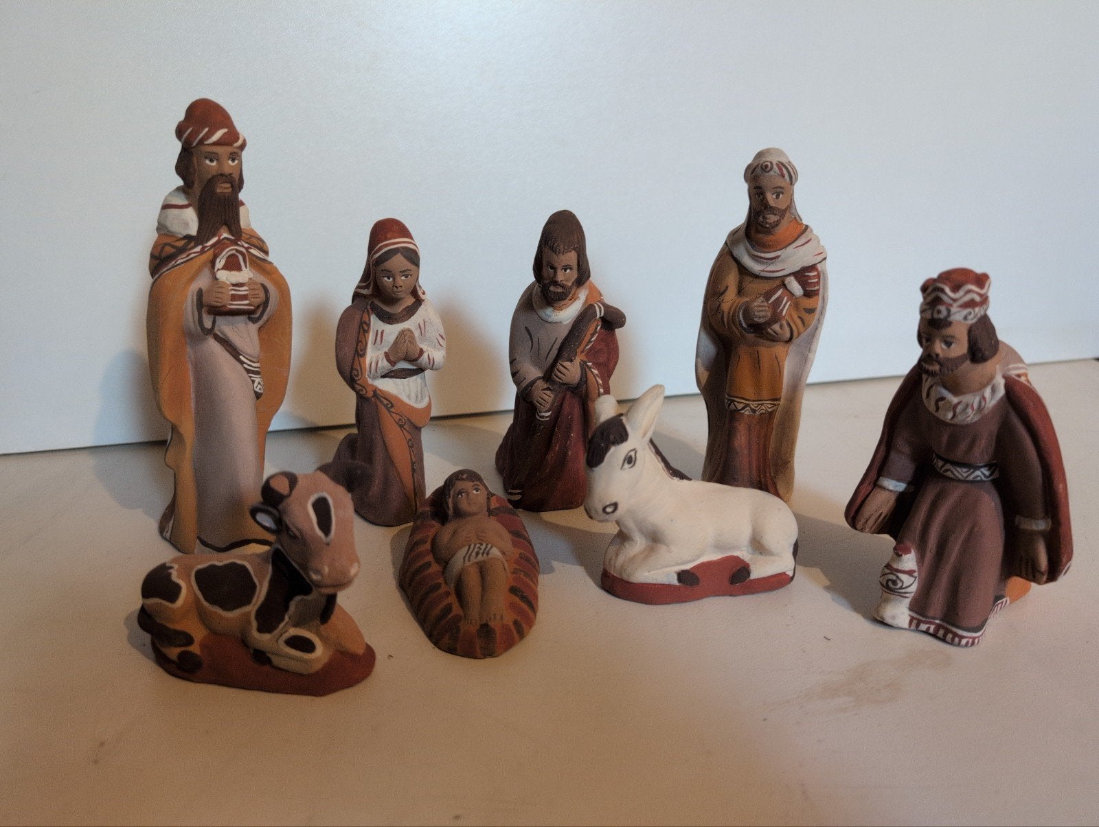 Kerststal beeldjes set, Verzamelen, Ophalen of Verzenden, Gebruikt, Religie