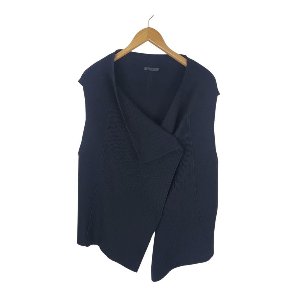 Oska Donkerblauw Mouwloos Vest Wol Maat 44, Maat 42/44 (L), Zo goed als nieuw, Oska, Verzenden