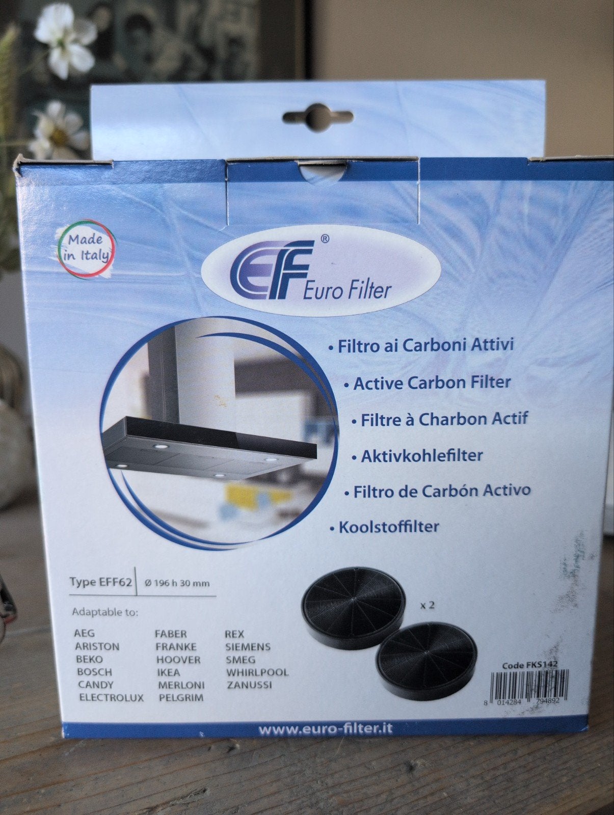 Euro Filter actief koolstoffilter EFF62 voor afzuigkappen, Witgoed en Apparatuur, Afzuigkappen, Overige typen, Nieuw, Ophalen of Verzenden