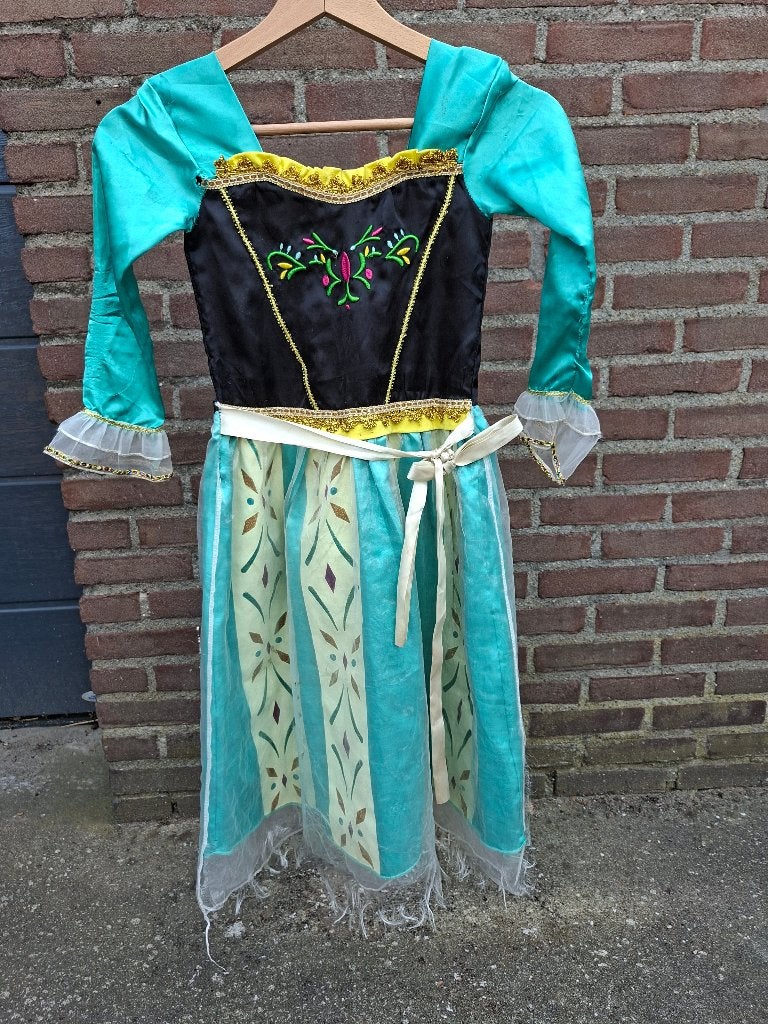 Anna jurk frozen mt 122, Ophalen, Zo goed als nieuw, 122 t/m 128, Meisje