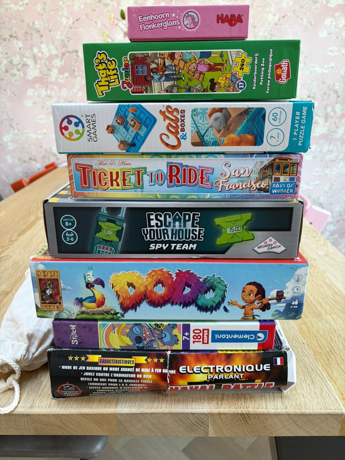 Stapel spellen en puzzels voor kinderen, Ophalen, Gebruikt