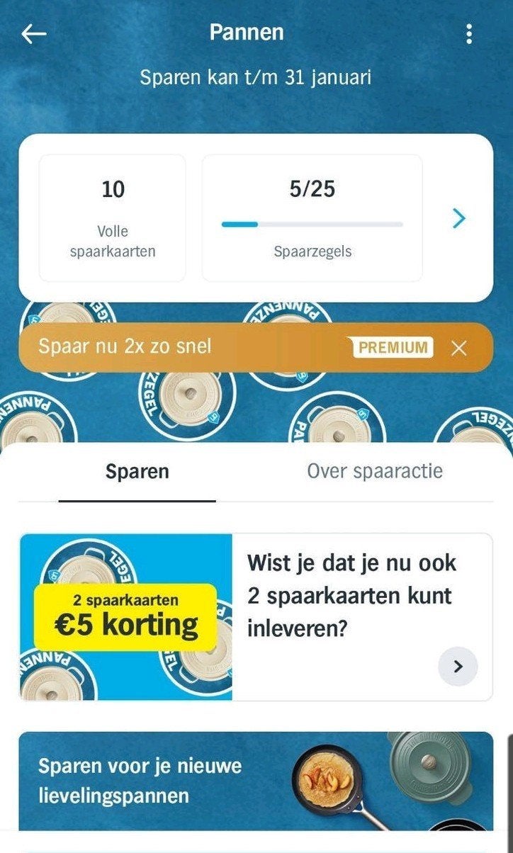 🌸 10 volle spaarkaarten AH pannen zegels digitaal🌸, Verzamelen, Ophalen, ., Albert Heijn, .