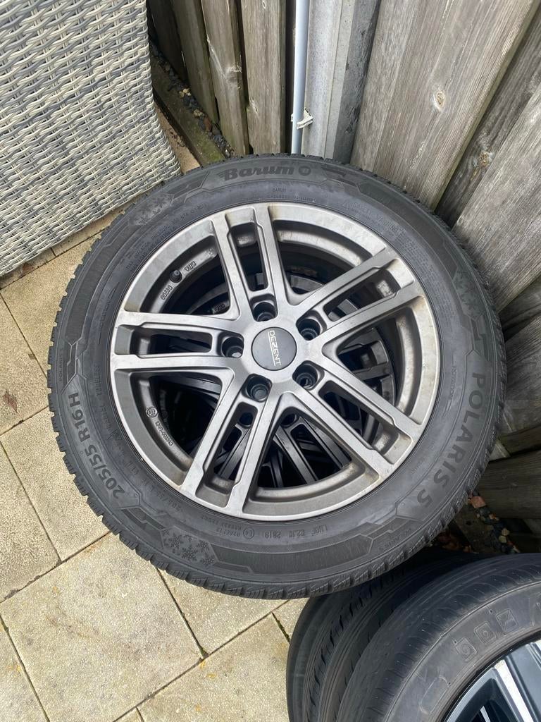 Winterbanden met velgen 205/55 R16H - Barum Polaris 5, Ophalen of Verzenden, Gebruikt