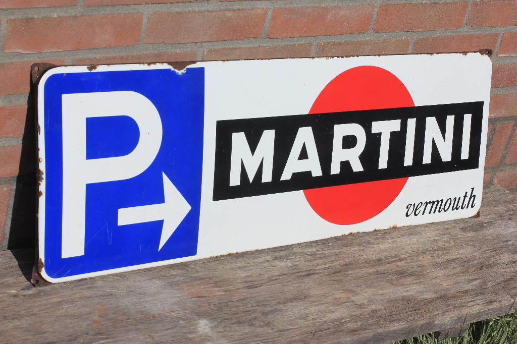 emaille bord MARTINI parkeren, Ophalen of Verzenden