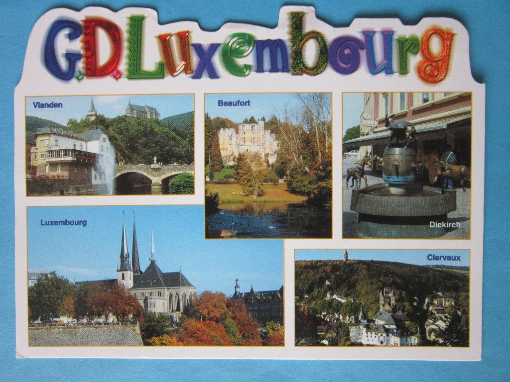 Ansichtkaart: Luxembourg, Grand Duché de Luxembourg., Ophalen of Verzenden, 1980 tot heden, Gelopen, België en Luxemburg