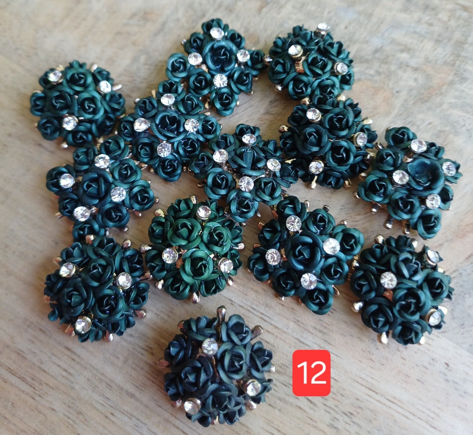 Metalen knopen met strass steentjes, Nieuw, Meerkleurig, Knutselmateriaal, Metaal