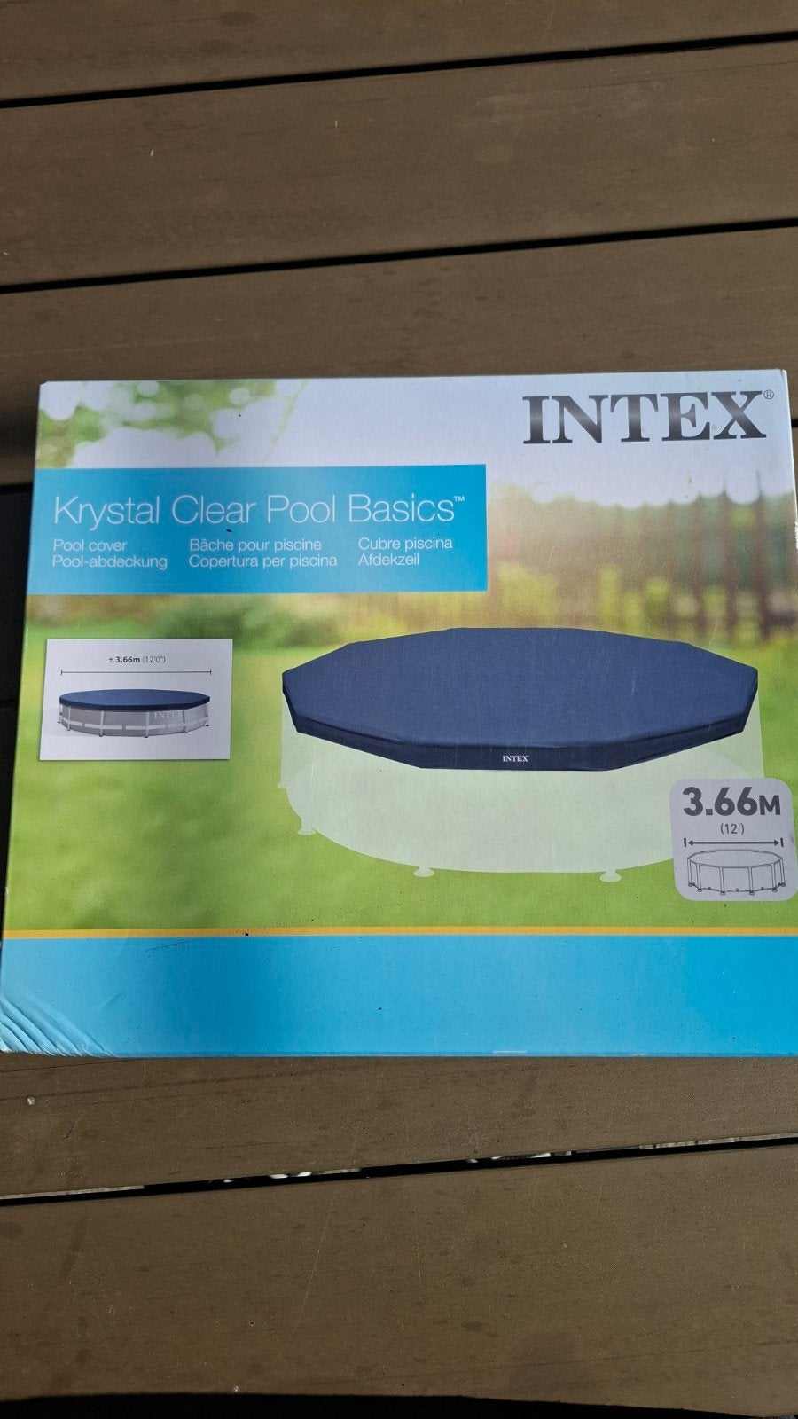 Intex Afdekzeil voor rond zwembad 366cm - Nieuw in doos, Tuin en Terras, Ophalen, Minder dan 80 cm, Opblaaszwembad, Rond