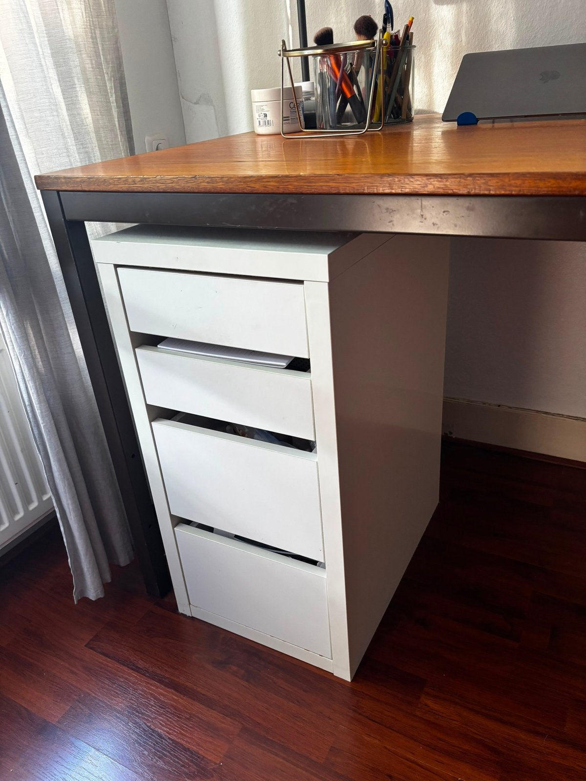 Ikea Micke ladeblok - wit, zonder wielen, Huis en Inrichting, Ophalen, Overige materialen, Minder dan 50 cm, Gebruikt