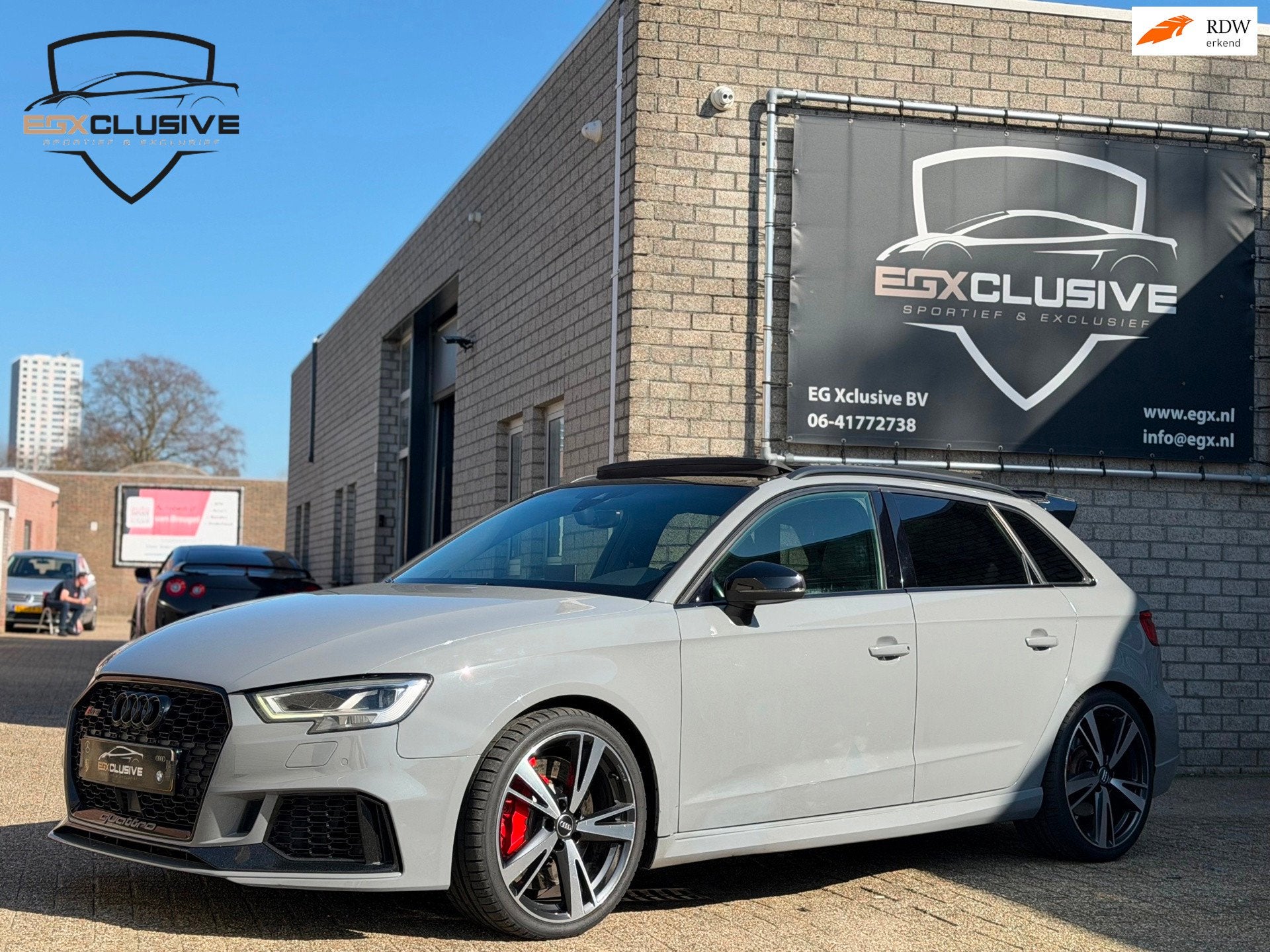 Audi RS3 2.5 TFSI QUATTRO Pano/B&O/Nardo/Blindspot, Auto's, Audi, Automaat, Dealer onderhouden, Gebruikt, Euro 6