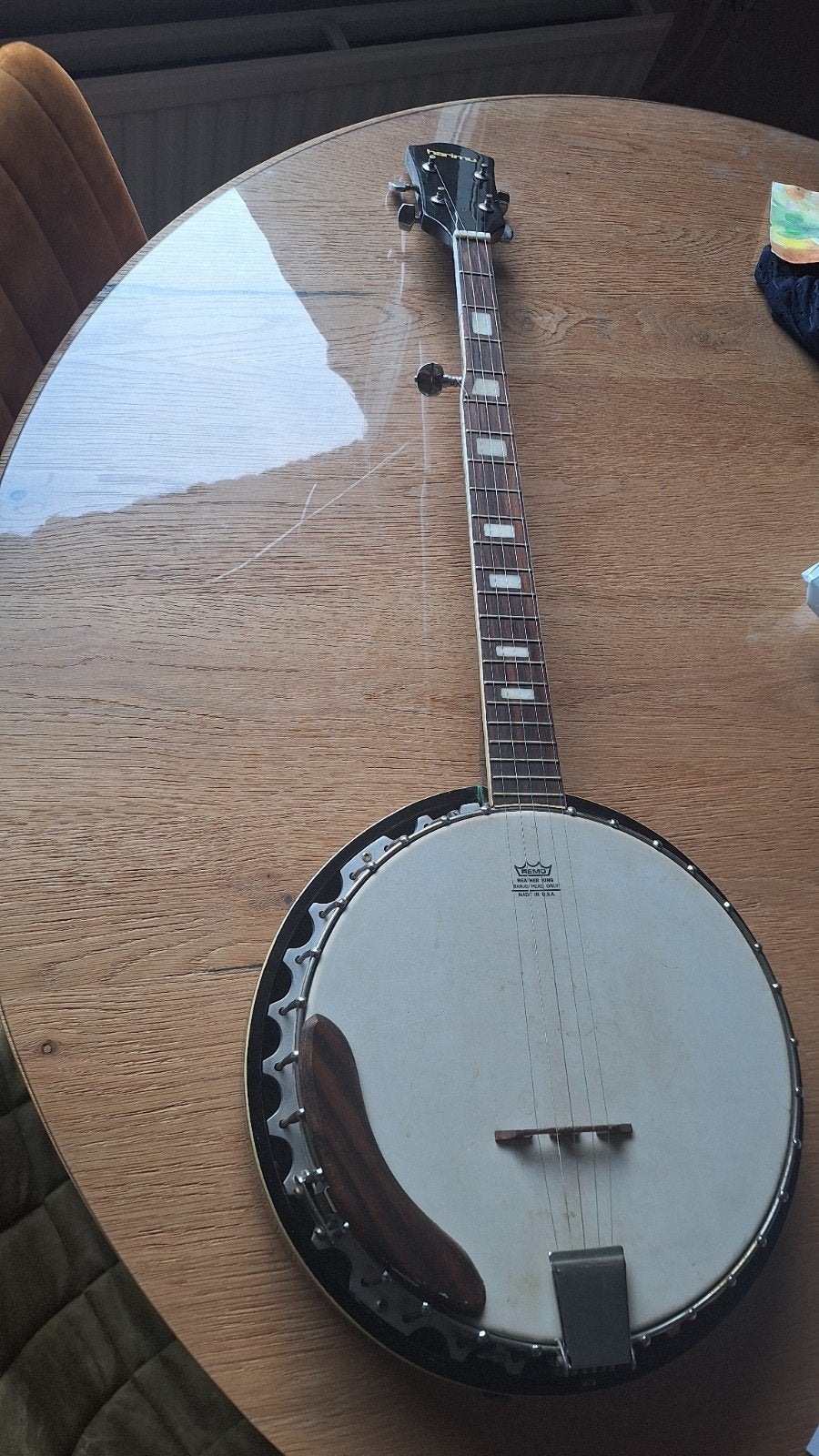 Harimu Banjo - Vintage 5-snarige Bluegrass Banjo, Ophalen, Gebruikt, 5-snarige of Bluegrassbanjo