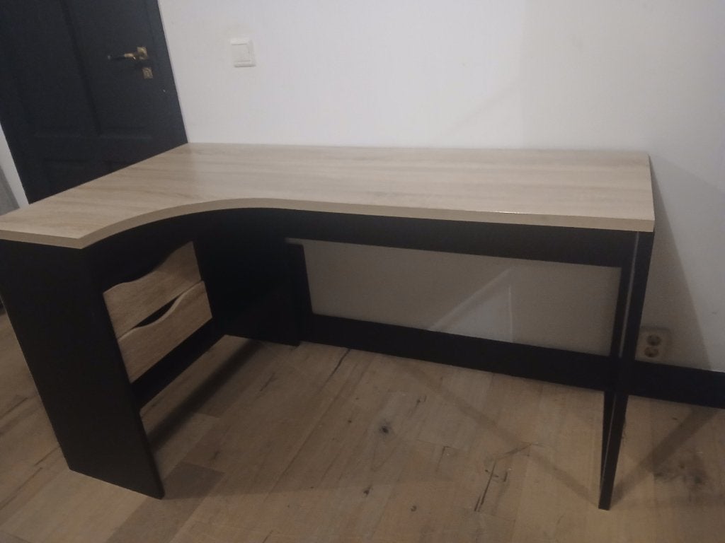 Hoekbureau met lades van leenbakker 76,8x145x81, Ophalen, Hoekbureau, Zo goed als nieuw, Overige merken