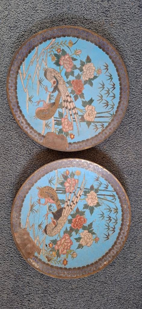 Antieke Chinese Cloisonné Schalen met Fazanten, Ophalen