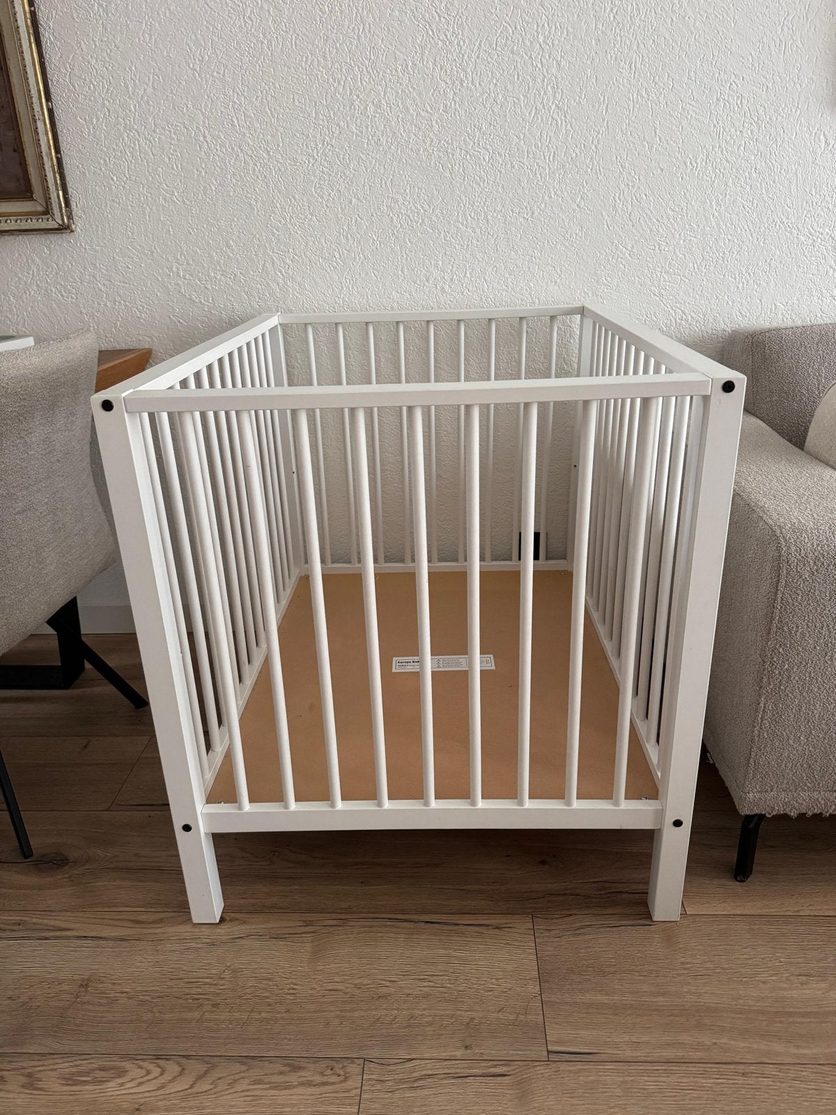 Europe Baby Robin II Box - Wit, Kinderen en Baby's, Boxen, Ophalen, Gebruikt, Vierkant, Boxkleed