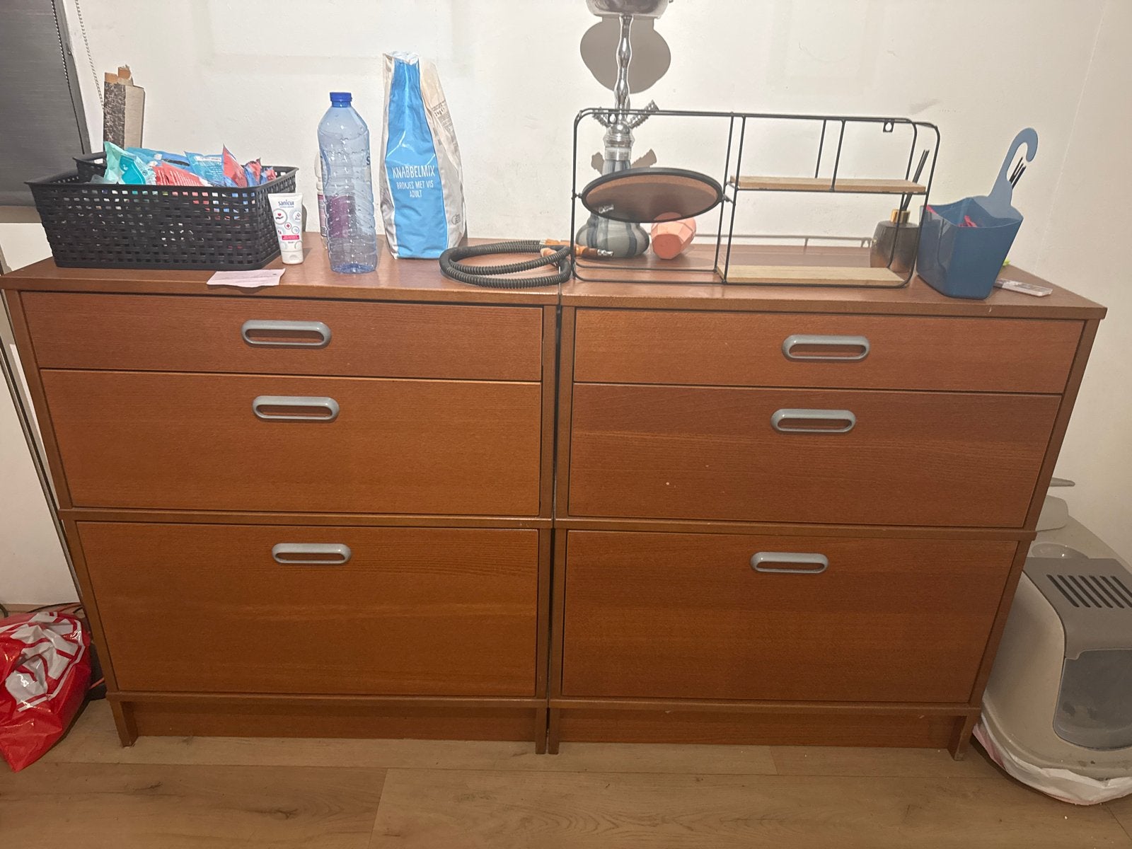Twee ladekasten met 3 laden per stuk, Ophalen, Gebruikt, 50 tot 100 cm, 3 of 4 laden
