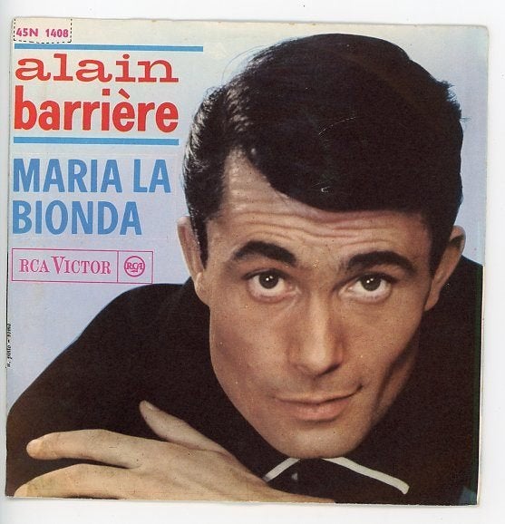 Single ( Italie ) van Alain Barrière uit 1964, Fotohoes, Ophalen of Verzenden, Gebruikt