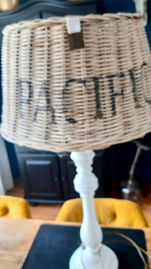 Riviera maison grote tafellamp, Huis en Inrichting, Lampen | Tafellampen, Zo goed als nieuw, 75 cm of meer, Hout, Ophalen
