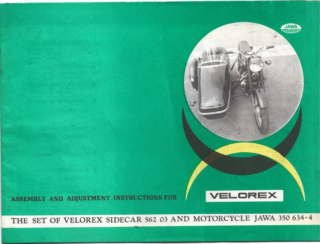 Jawa 350 Velorex zijspan instructieboek (1670z), Ophalen of Verzenden, Overige merken