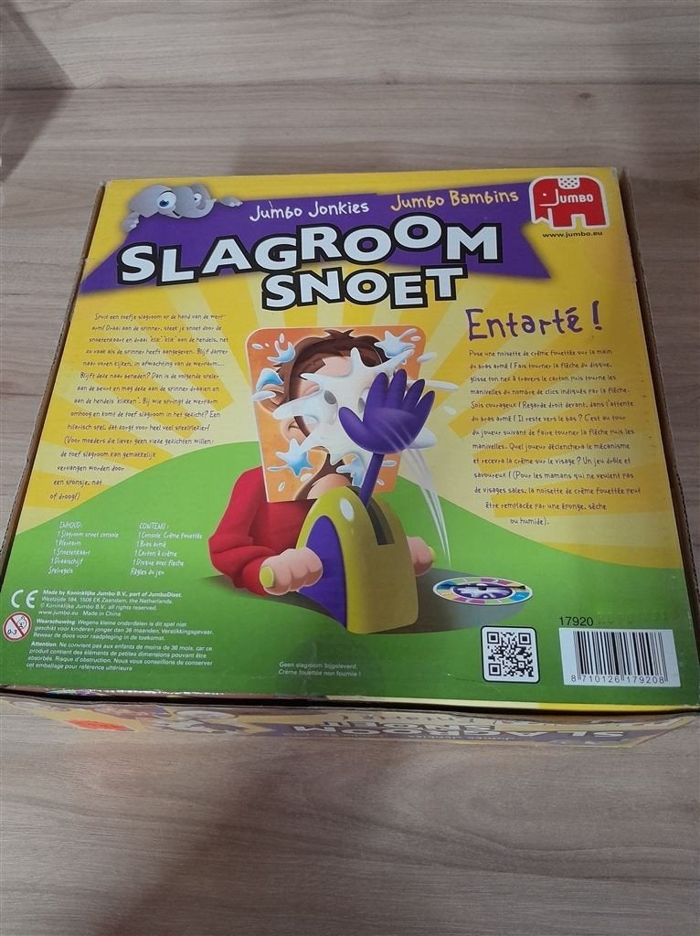 Slagroom snoet - s4803, Hobby en Vrije tijd, Gezelschapsspellen | Bordspellen, Verzenden, Zo goed als nieuw