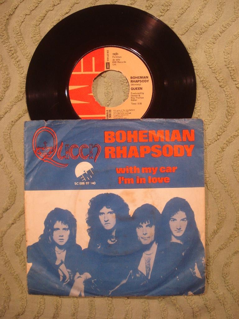 Queen 7" Vinyl Single: ‘Bohemian Rhapsody’ (Denemarken), 7 inch, Single, Ophalen of Verzenden, Zo goed als nieuw