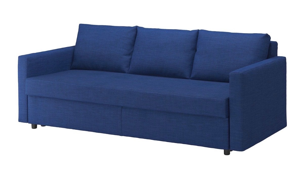 IKEA FRIHETEN Slaapbank / Sofa Bed Blauw – Zeer Goede Staat, Ophalen, Blauw, Tweepersoons, Zo goed als nieuw