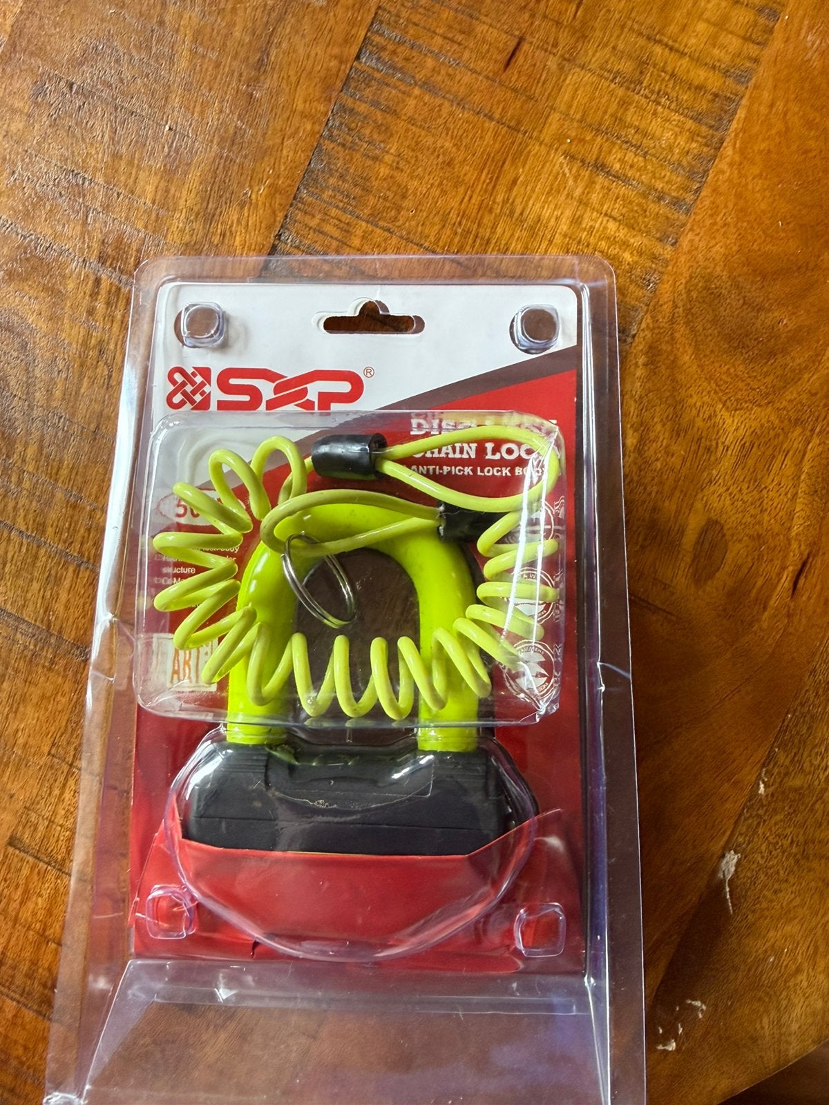 SXP ART 4 Goedgekeurd Schijfslot - Fluor Geel, Motoren, Accessoires | Sloten, Ophalen of Verzenden, Zo goed als nieuw
