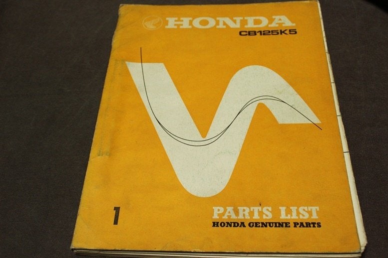 Honda CB125K5 1972 motorcycle parts list CB125 K5 twin, Ophalen of Verzenden, Honda