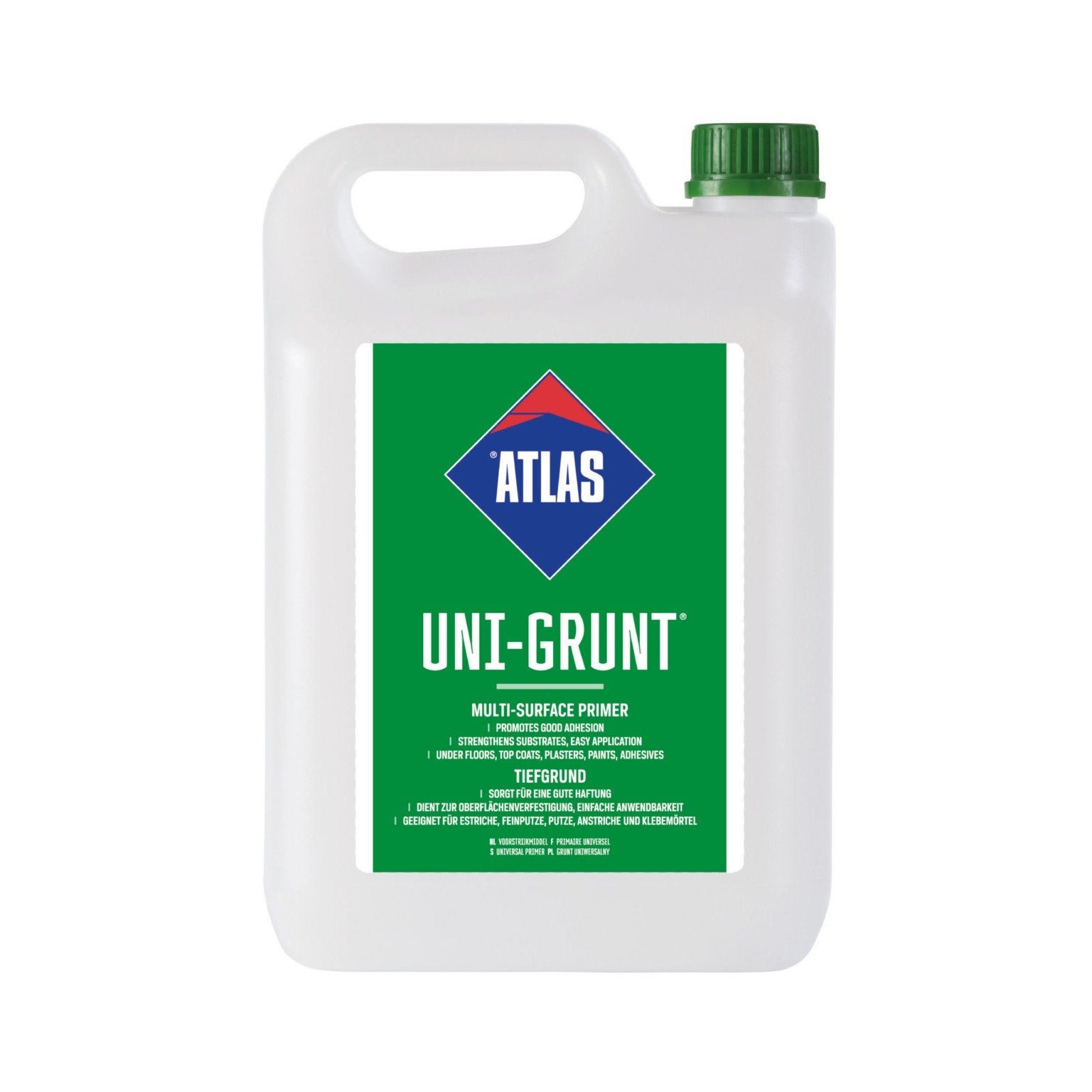 10 L Atlas  Uni-Grunt primer 10kg zuigende ondergrond, Ophalen of Verzenden, Nieuw, Wit