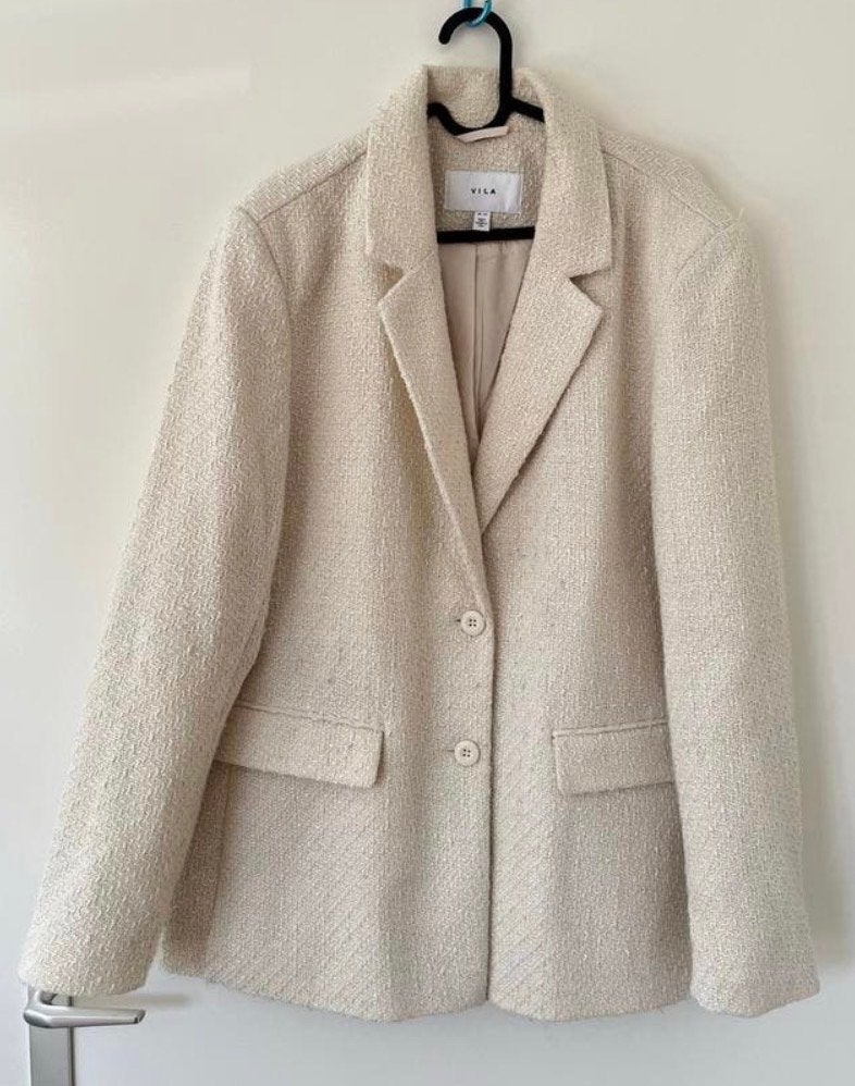 VILA Jasje - Crème/Beige - Maat 44, Verzenden, Beige, Maat 42/44 (L), Zo goed als nieuw