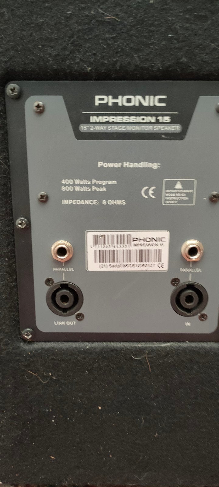 Phonic Impression 15 Passieve PA Luidspreker - 15 inch, Gebruikt, Overige typen, Basreflex, Ophalen