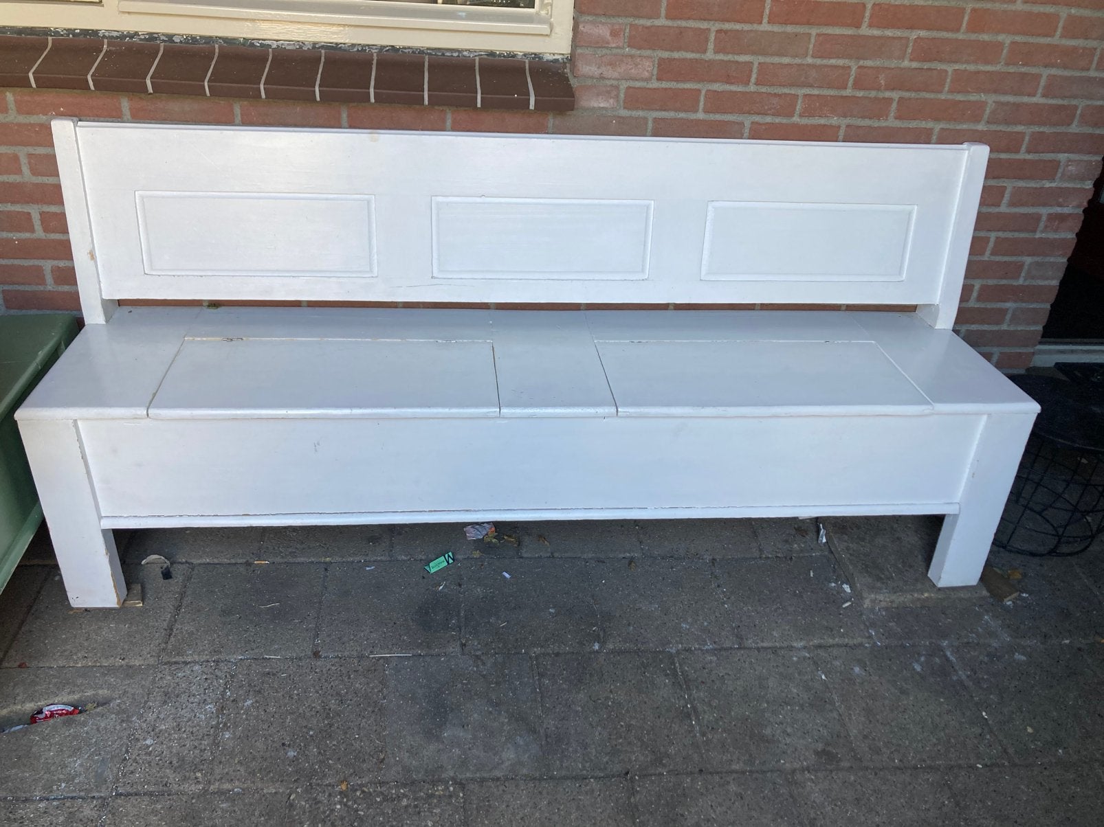Klepbank 200 cm breed, Ophalen, Gebruikt, 200 tot 250 cm, Hout