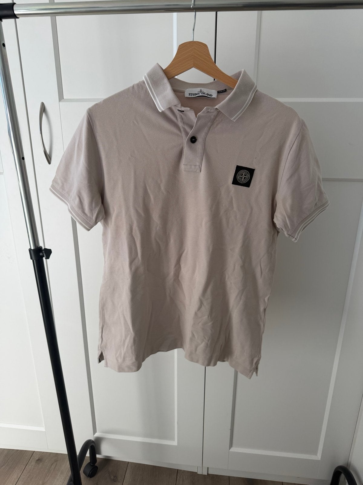 Stone Island Slim Fit Polo - Maat L, Ophalen of Verzenden, Zo goed als nieuw, Maat 52/54 (L), Beige