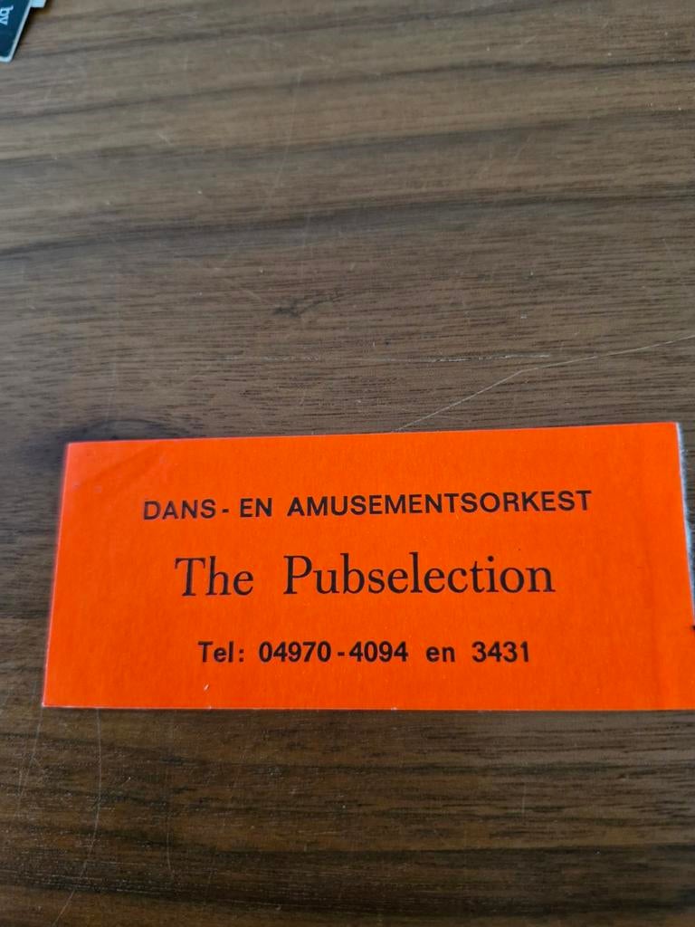 7202 Sticker Dans en Amusementsorkest The Pubselection, Ophalen of Verzenden