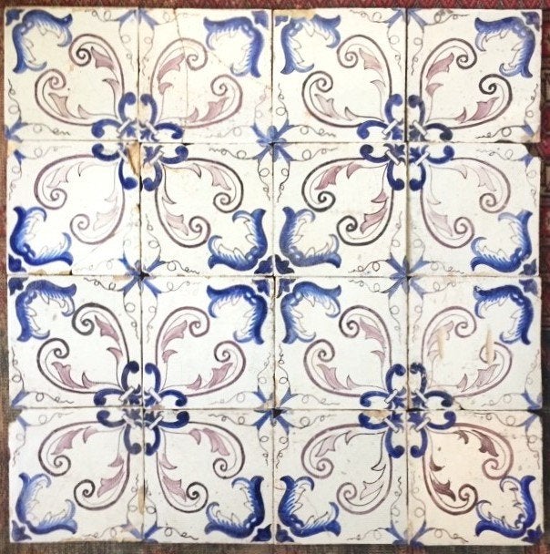 Tegels Antiek Tegelplateau Ornamentaal, Ophalen of Verzenden