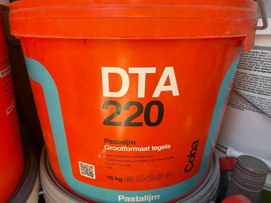 Coba DTA 220 Pastalijm Grootformaat Tegels 16 kg, Ophalen, Nieuw, Overige materialen, Overige typen
