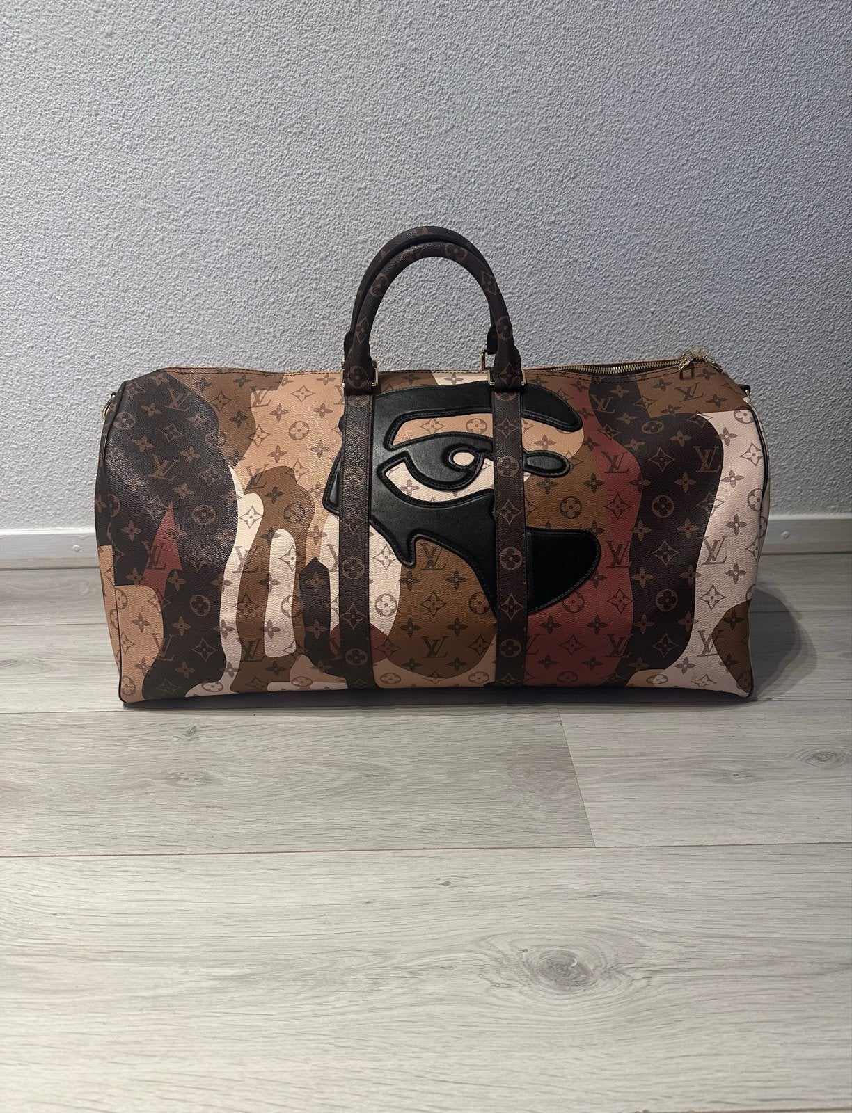 Louis Vuitton Keepall 55 x KidSuper Monogram Portrait, 40 tot 60 cm, 20 tot 30 cm, Bruin, Ophalen of Verzenden