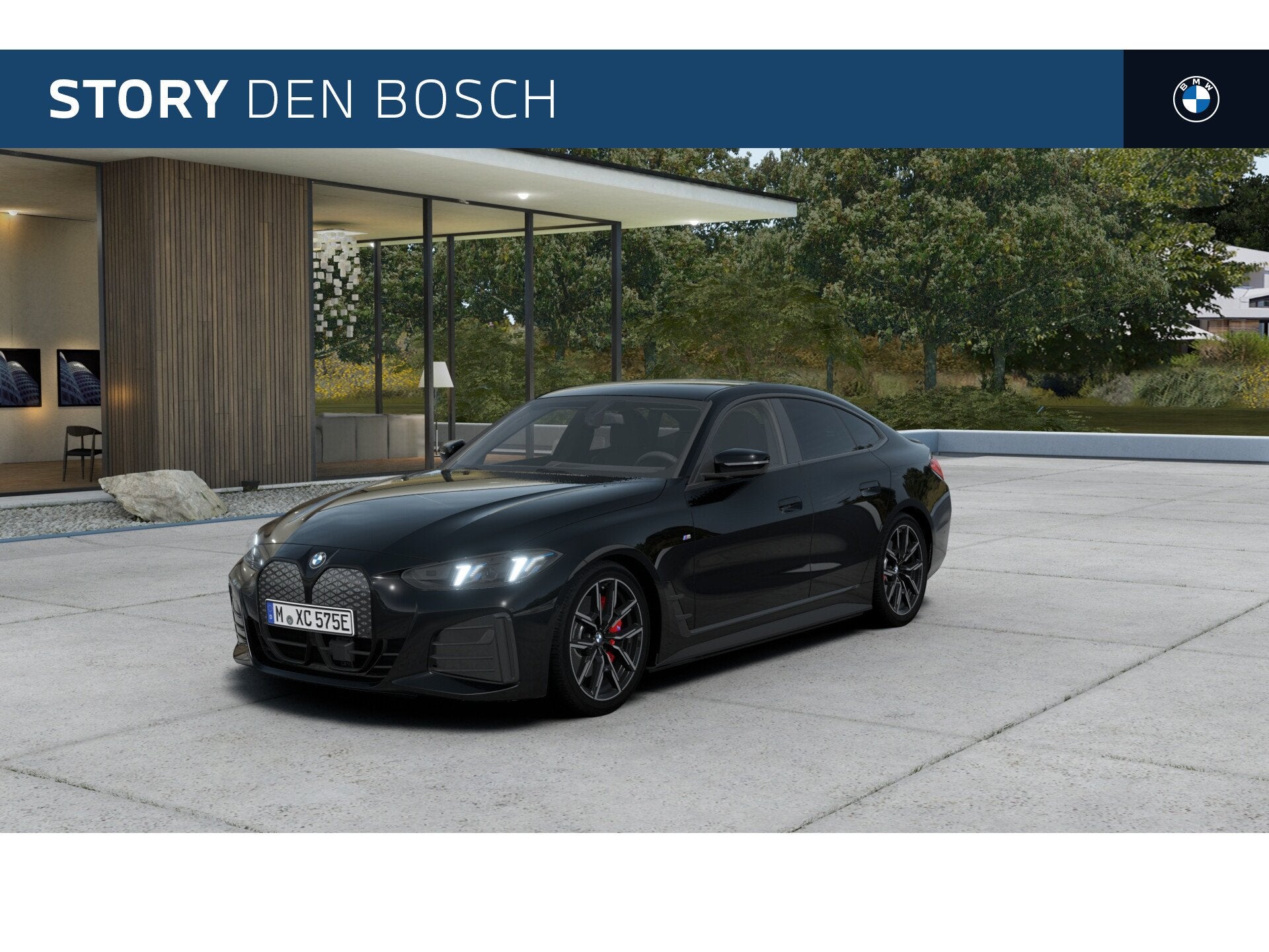 BMW i4 eDrive40 M Sport / Achteruitrijcamera / Adaptieve LED, Auto's, Achterwielaandrijving, Zwart, 2020 kg, Zwart