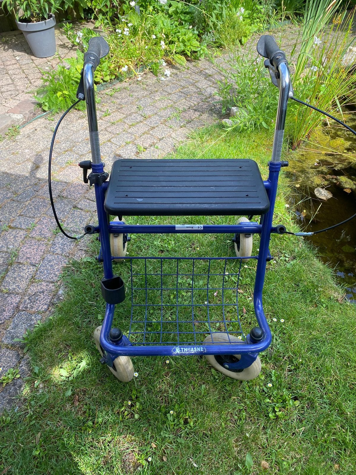 Gebruikte rollator blauw, Diversen, Ophalen of Verzenden, Opvouwbaar, Gebruikt