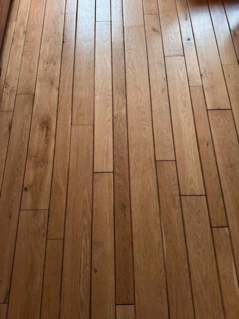 Eikenhouten vloer ca 50m2, Doe-het-zelf en Verbouw, Vloerdelen en Plavuizen, Zo goed als nieuw, 10 m² of meer, 10 tot 30 cm, Hout